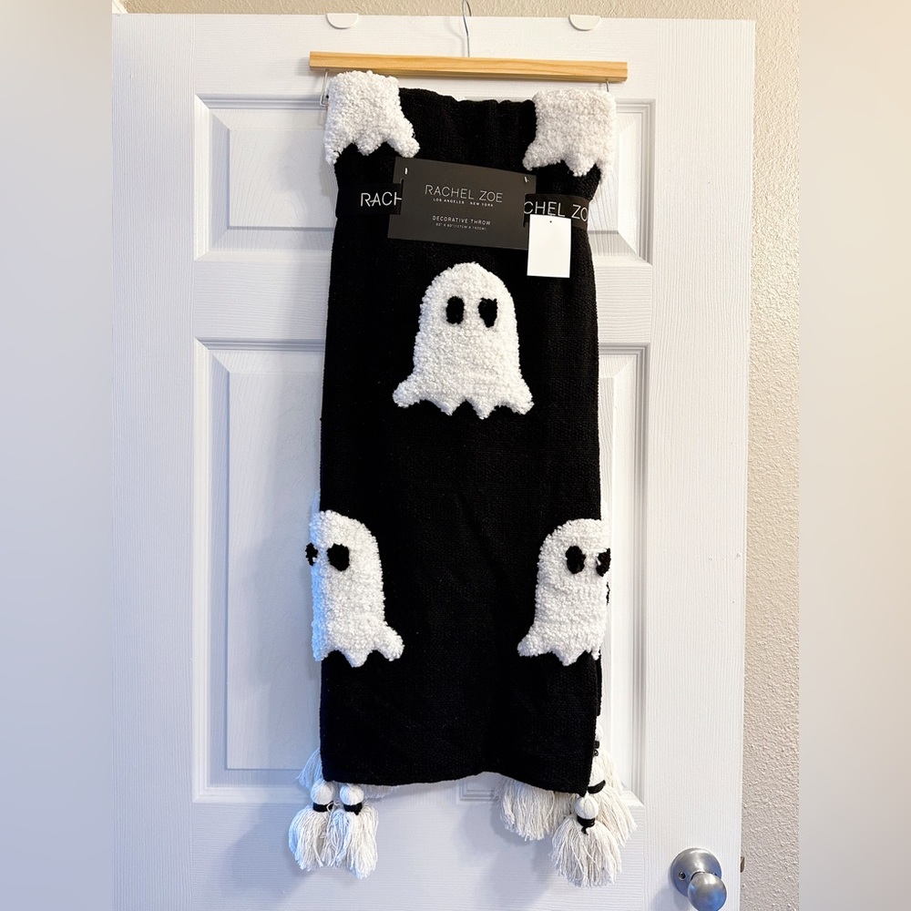 Rachel Zoe Ghost Blanket Halloween Decor NWT